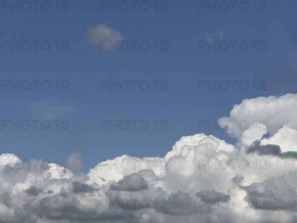 White cumulus clouds Cumulonimbus clouds Cumulonimbus clouds under blue sky, international