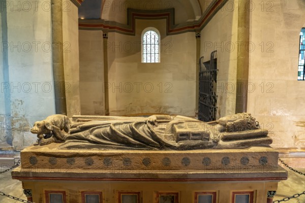 Sarcophagus of Emperor Henry III in the Ulrich Chapel in the Goslar Imperial Palace in Goslar, Lower Saxony, Germany