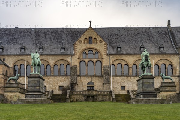 The Imperial House of the Romanesque Imperial Palace, UNESCO World Heritage Site in Goslar, Lower Saxony, Germany