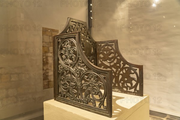 Bronze backrests of the Kaiserstuhl in the Museum of the Imperial Palace of Goslar, Goslar, Lower Saxony, Germany