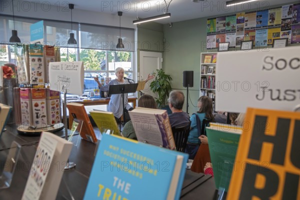 Detroit, Michigan - Susan Newell, 76, reads from her book of poetry, 'More Than One Way To Be Old, ' at Next Chapter Books. Newell started writing poetry six years ago after retiring from a nursing career