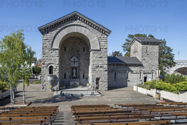 Our Lady of Beauraing, Notre-Dame de Beauraing sanctuary chapel of place of pilgrimage and Marian shrine at Beauraing, province of Namur, Belgium
