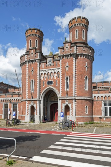 Centrale gevangenis van Leuven, 1860 central prison, penitentiary in the city Louvain in Neo-Tudor style, Flemish Brabant, Belgium
