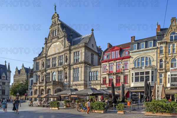 NTGent, Nederlands Toneel Gent, theatre company at the Sint-Baafsplein, St Bavo Square in the historic city centre of Ghent, East Flanders, Belgium
