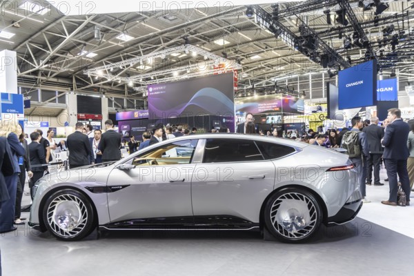 Exhibition stand of the Chinese manufacturer Changan. AVATR 012. The Avatr brand is positioned in the premium segment and benefits from the technological support of Huawei and the battery technology of CATL. IAA MOBILITY in Munich. The motor show presents itself as a holistic mobility trade fair. Cars continue to take centre stage, however, and Chinese manufacturers are gaining ground. Munich, Bavaria, Germany