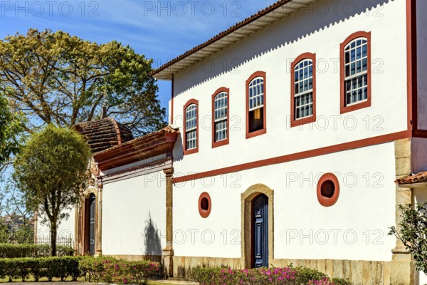 Imposing old colonial-style mansion in the historic city of Ouro Preto, Ouro Preto, Minas Gerais, Brazil