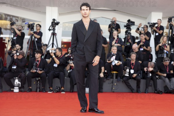 Venice, Italy - 2 September 2025: Mattia Narducci during the red carpet of - A house of Dynamite - during the 82nd Venice International Film Festival