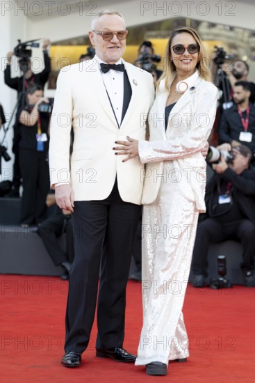 Venice, Italy - 2 September 2025: Jared Harris and Allegra Riggio during the red carpet of - A house of Dynamite - during the 82nd Venice International Film Festival
