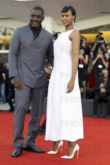 Venice, Italy - 2 September 2025: Idris Elba and Sabrina Dhowre Elba during the red carpet of - A house of Dynamite - during the 82nd Venice International Film Festival