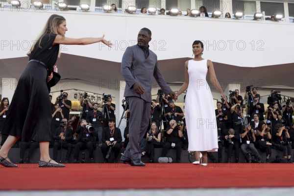 Venice, Italy - 2 September 2025: Idris Elba and Sabrina Dhowre Elba during the red carpet of - A house of Dynamite - during the 82nd Venice International Film Festival
