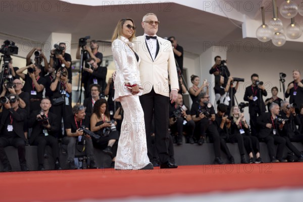 Venice, Italy - 2 September 2025: Jared Harris, Allegra Riggio during the Red Carpet of - A house of Dynamite - during the 82nd Venice International Film Festival