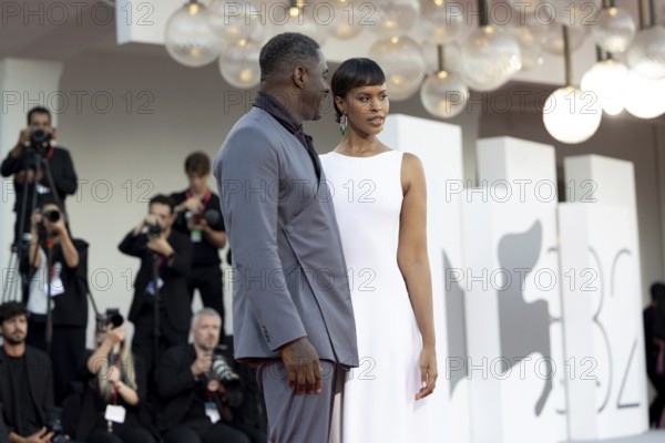 Venice, Italy - 2 September 2025: Idris Elba, Sabrina Dhowre Elba during the red carpet of - A house of Dynamite - during the 82nd Venice International Film Festival