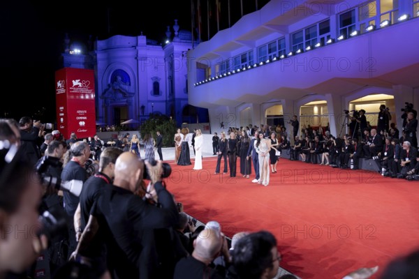 Venice, Italy - 3 September 2025: Photographers work during the red carpet of - Cartier Glory To The Filmmaker Award 2025 and In the Hand of Dante - during the 82nd Venice International Film Festival