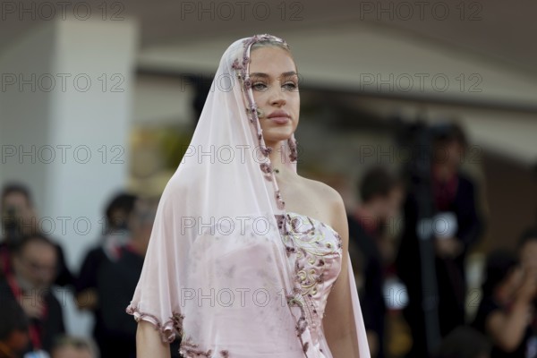 Venice, Italy - 1 September 2025: Caroline Maria Derpienski during the red carpet of - The Smashing Machine - during the 82nd Venice International Film Festival