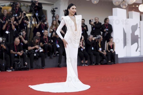 Venice, Italy - 1 September 2025: Zarina Yeva during the red carpet of - The Smashing Machine - during the 82nd Venice International Film Festival