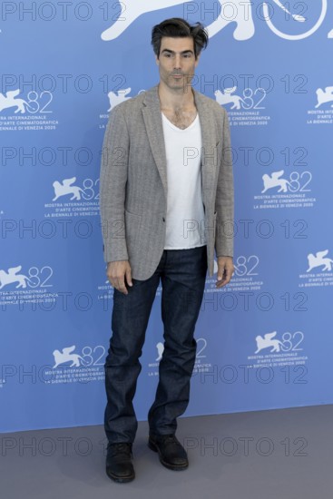 Venice, Italy - 3 September 2025: Louis Cancelmi during the Photo Call of - In the Hand of Dante - during the 82nd Venice International Film Festival