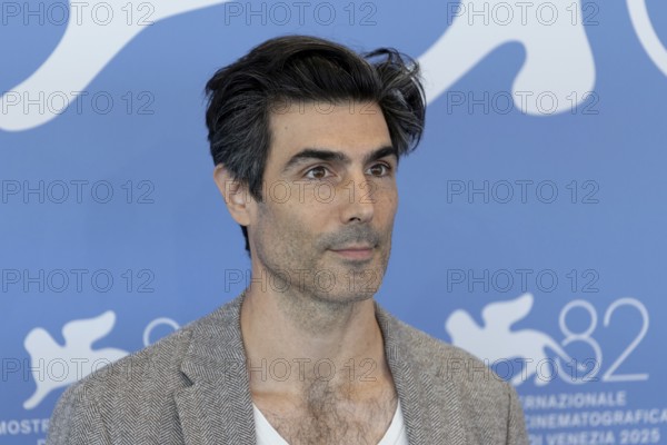 Venice, Italy - 3 September 2025: Louis Cancelmi during the Photo Call of - In the Hand of Dante - during the 82nd Venice International Film Festival