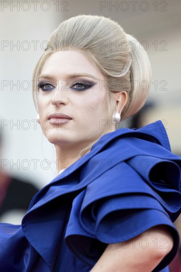 Venice, Italy - 1 September 2025: Stephanie Glitter during the red carpet of - The Smashing Machine - during the 82nd Venice International Film Festival