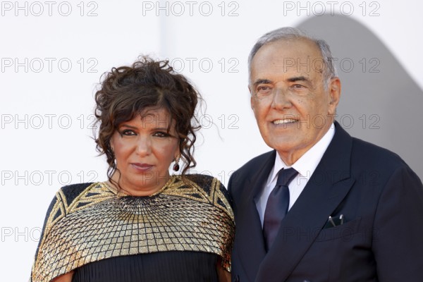 Venice, Italy - 3 September 2025: Kaouther Ben Hania and Alberto Barbera during the Red Carpet of - The Voice Of Hind Rajab - during the 82nd Venice International Film Festival