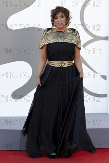 Venice, Italy - 3 September 2025: Kaouther Ben Hania during the red carpet of - The Voice Of Hind Rajab - during the 82nd Venice International Film Festival