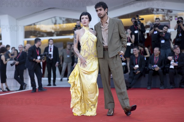 Venice, Italy - 1 September 2025: Halsey and Avan Jogia during the red carpet of - The Smashing Machine - during the 82nd Venice International Film Festival