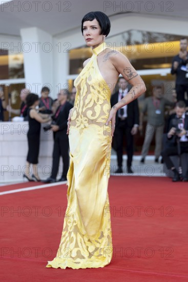 Venice, Italy - 1 September 2025: Halsey during the red carpet of - The Smashing Machine - during the 82nd Venice International Film Festival