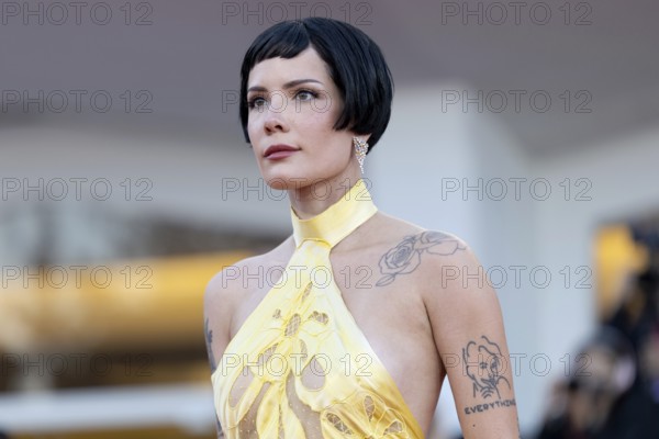 Venice, Italy - 1 September 2025: Halsey during the red carpet of - The Smashing Machine - during the 82nd Venice International Film Festival