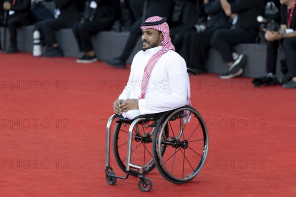 Venice, Italy - 3 September 2025: Abdulrahman Al-Qurashi during the Red Carpet of - Duse - during the 82nd Venice International Film Festival