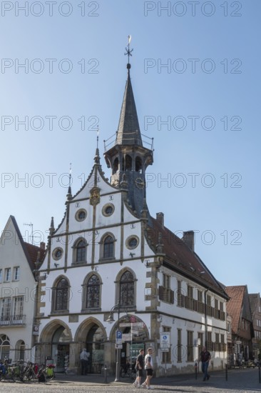 Historic Town Hall, Old Town Burgsteinfurt, Steinfurt, Münsterland, North Rhine-Westphalia, Germany