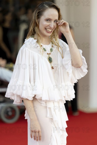 Venice, Italy - 3 September 2025: Fanni Wrochna during the red carpet of - Duse - during the 82nd Venice International Film Festival