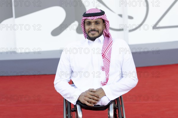 Venice, Italy - 3 September 2025: Abdulrahman Al-Qurashi during the Red Carpet of - Duse - during the 82nd Venice International Film Festival