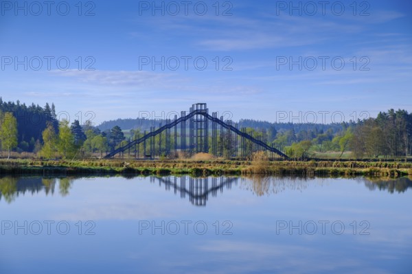 Viewpoint HImmelsleiter, Tirschenreuther Teiche, Waldnaabaue, Große Teichpfanne, Vizinalradweg, near Tirschenreuth, Upper Palatinate, Bavaria, Germany