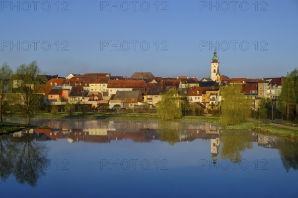Old town centre of Tirschenreuth, at the Fischhof, Upper Palatinate, Bavaria, Germany