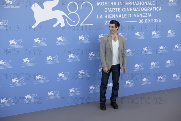 Venice, Italy - 3 September 2025: Louis Cancelmi during the Photo Call of - In the Hand of Dante - during the 82nd Venice International Film Festival