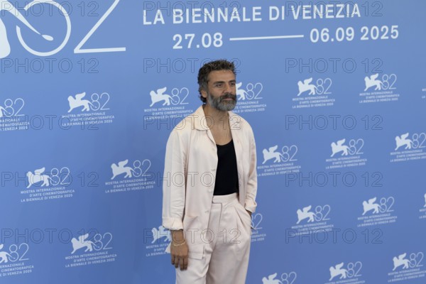Venice, Italy - 3 September 2025: Oscar Isaac during the Photo Call of - In the Hand of Dante - during the 82nd Venice International Film Festival