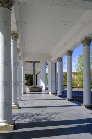 Rudolf Spring Pavilion, spring, fountain, lobby, spa centre, Caroline Fountain, colonnade, Mariánské Lázne, Mariánské Lázne, Czech Republic, Czech Republic