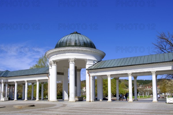 Rudolf Spring Pavilion, spring, fountain, lobby, spa centre, Caroline Fountain, colonnade, Mariánské Lázne, Mariánské Lázne, Czech Republic, Czech Republic