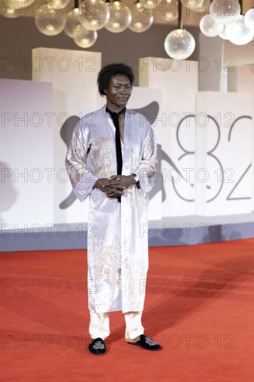 Venice, Italy - 3 September 2025: Benjamin Clementine during the red carpet of - Cartier Glory To The Filmmaker Award 2025 and In the Hand of Dante - during the 82nd Venice International Film Festival