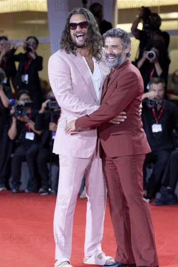 Venice, Italy - 3 September 2025: Jason Momoa and Oscar Isaac during the red carpet of - Cartier Glory To The Filmmaker Award 2025 and In the Hand of Dante - during the 82nd Venice International Film Festival
