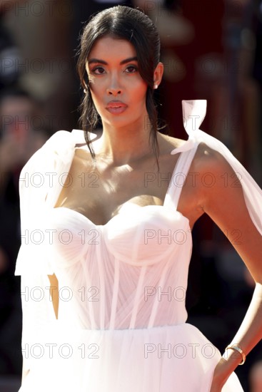 Venice, Italy - 3 September 2025: Ahlam El Brinis during the red carpet of - The Voice Of Hind Rajab - during the 82nd Venice International Film Festival