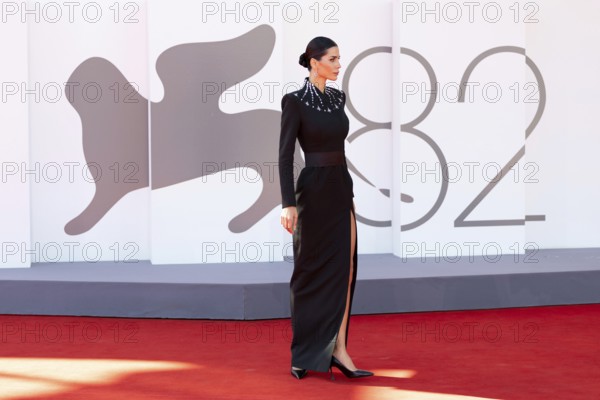 Venice, Italy - 3 September 2025: Farah Abdel Aziz during the red carpet of - The Voice Of Hind Rajab - during the 82nd Venice International Film Festival
