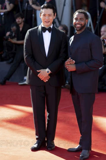 Venice, Italy - 3 September 2025: Teo Yoo, Jharrel Jerome during the Red Carpet of - The Voice Of Hind Rajab - during the 82nd Venice International Film Festival