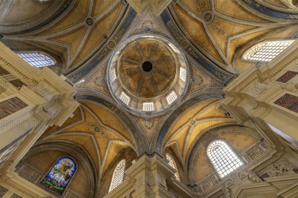 Dome of the church Chiesa Parrocchiale della Trasfigurazione di Nostro Signore Gesú Cristo in Taurisano, Apulia, Italy