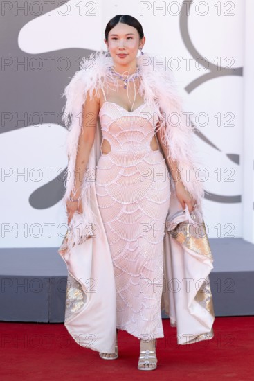 Venice, Italy - 3 September 2025: Stella Lim during the red carpet of - The Voice Of Hind Rajab - during the 82nd Venice International Film Festival