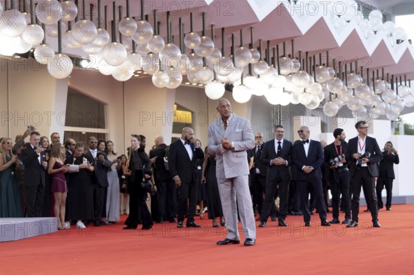 Venice, Italy - 1 September 2025: Dwayne Johnson during the red carpet of - The Smashing Machine - during the 82nd Venice International Film Festival