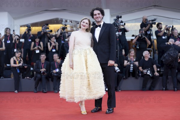 Venice, Italy - 1 September 2025: Ava Safdie, Benny Safdie during the Red Carpet of - The Smashing Machine - during the 82nd Venice International Film Festival