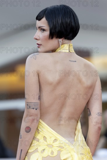 Venice, Italy - 1 September 2025: Halsey during the red carpet of - The Smashing Machine - during the 82nd Venice International Film Festival