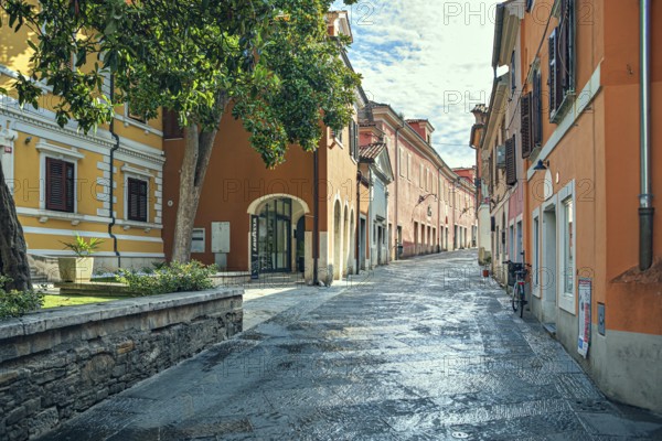 Kidriceva Street in the city of Koper, Slovenia