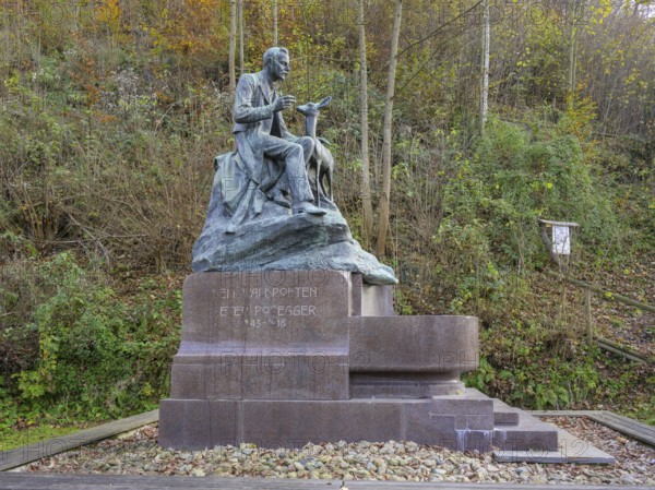 Monument to forest poet Peter Rosegger, Kapfenberg, Styria, Austria