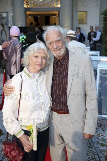 Achim Wolff with his woman Rita Feldmeier - Premiere of The Imaginary Invalid based on The Imaginary Invalid by Molière / 90th birthday of Dieter Hallervorden, Berlin, 05.9.25
